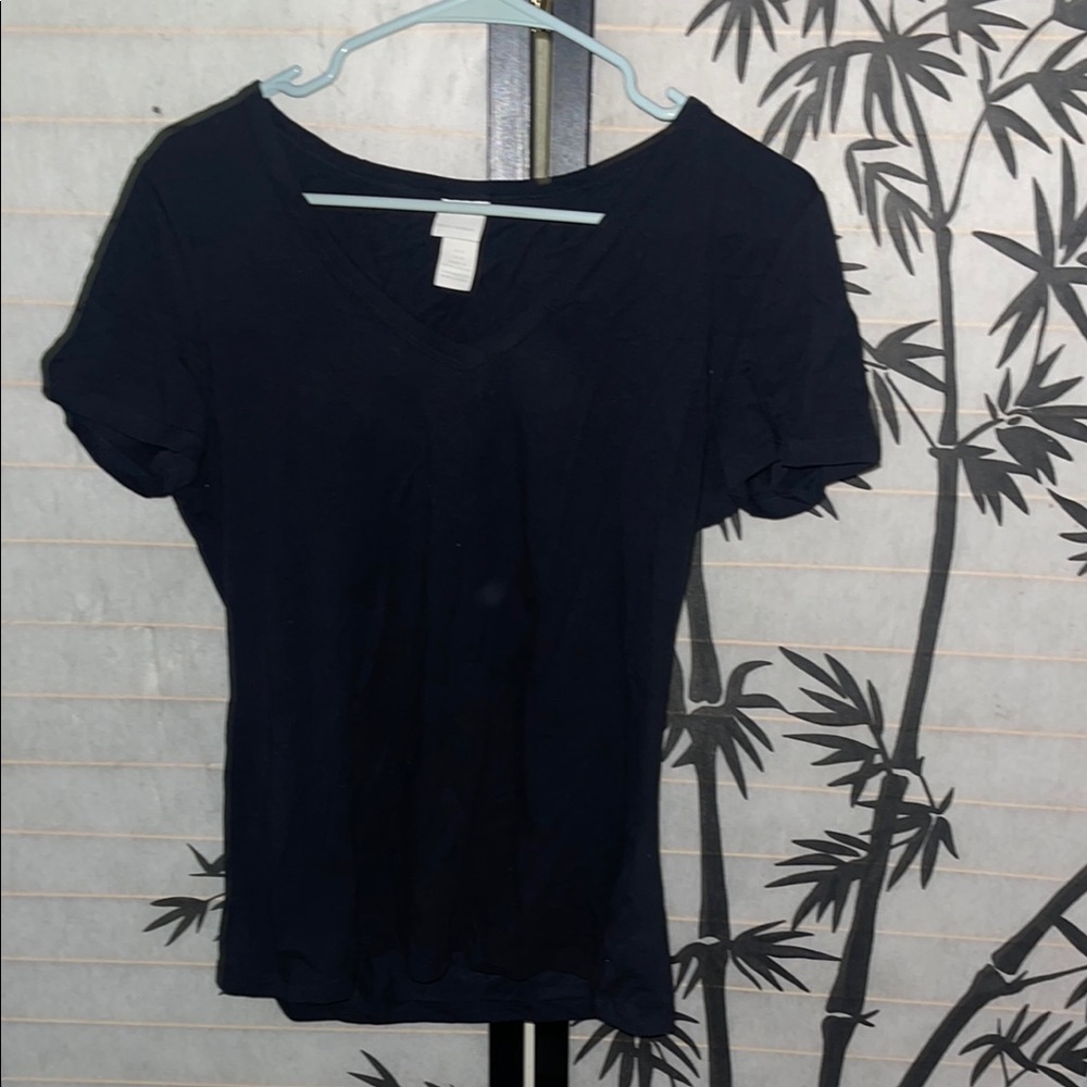 Classic Black V-Neck Women's Top